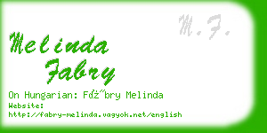 melinda fabry business card